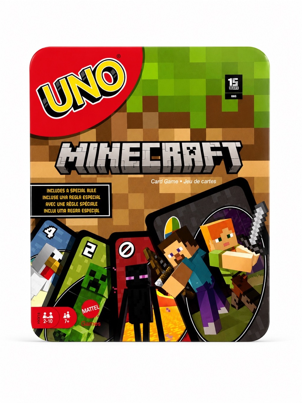 UNO Minecraft Card Game - Green/Brown/Black